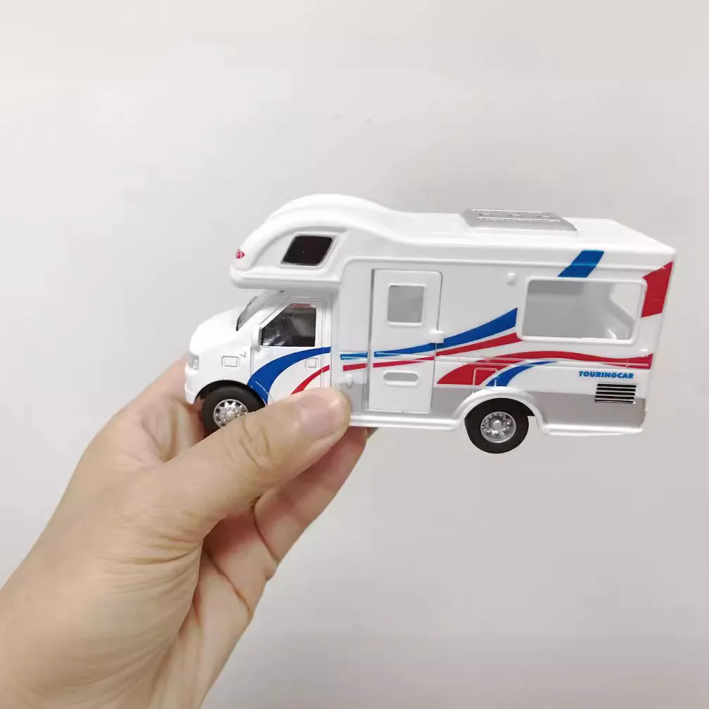 1:32 合金プルバック車のおもちゃシミュレーションキャンピングカーキャラバン消防車アイスクリーム車ファーストフード車医療車慣性車のおもちゃモデル