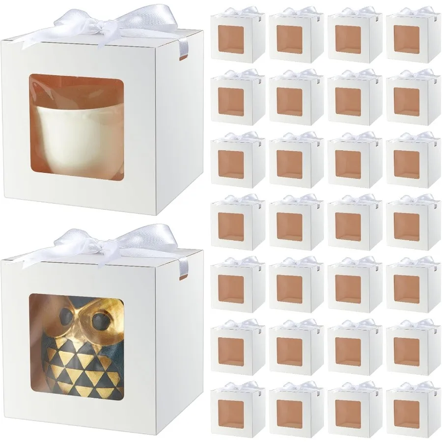 

100 Pcs Sulimation Mug oxes for Gift Coffee Mug oxes ulk Transparent Gift for 11oz 12oz 15oz lanks Cups ay Sower Wedding Party
