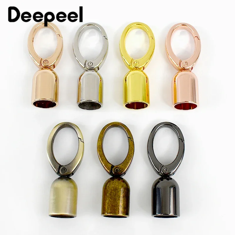 2/4Pcs Deepeel Metal Cord Lock Buckles Bag Belts Connector Hanger Handbag Strap Stopper Tassel Cap Clasp Hardware Accessories