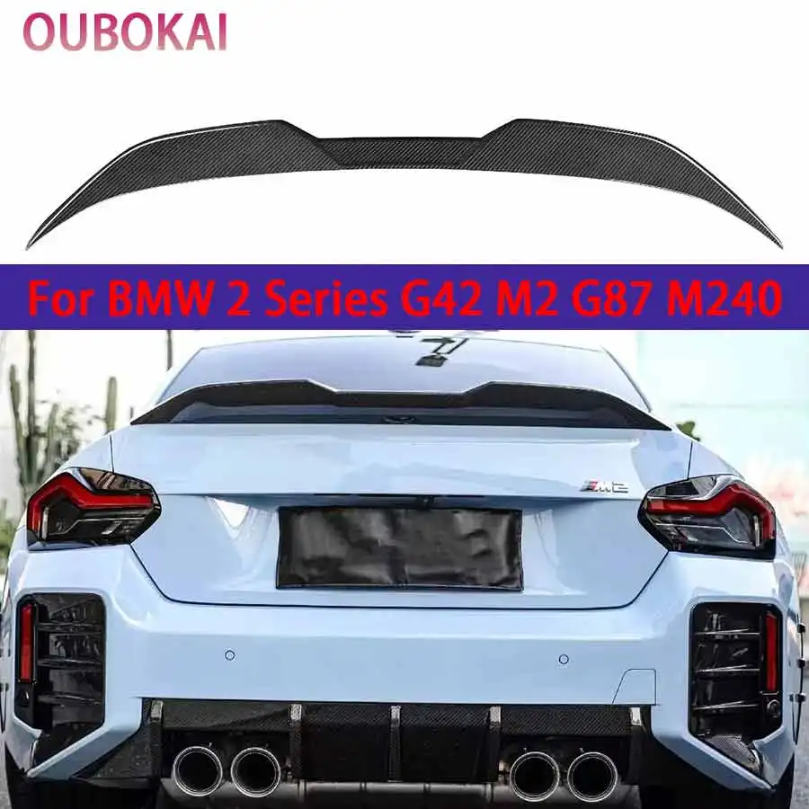 Aileron arrière en fibre de carbone style MP pour BMW Série 2 G42 M2 G87 M240, déflecteur de coffre arrière
