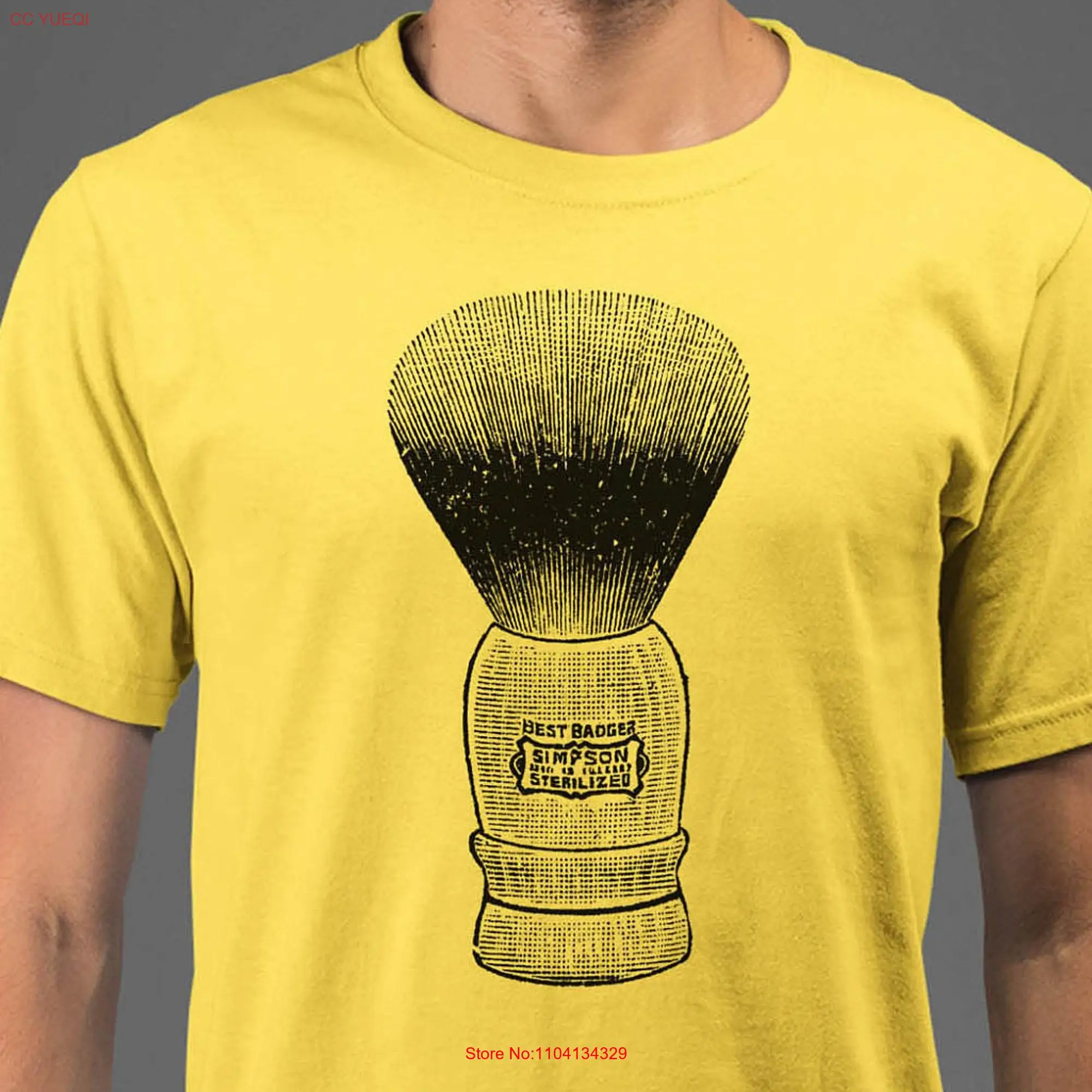 Moon Mouse Apparel Shaving Brush Adult Cotton Crew T Shirt long or short sleeves