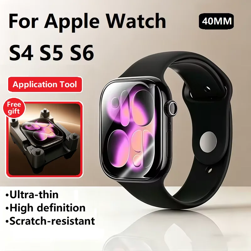 SAMZHE Displayschutzfolie für Apple Watch Serie 11/10/9/8/7/6 SE/SE2/SE3 40–46 mm, vollständig abdeckender Schutz, weichere Schutzfolie