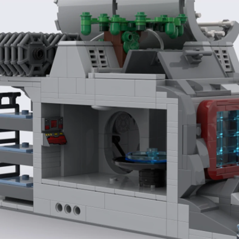 Série espacial MOC-183480 pequeno clone outpost arquitetura blocos de construção ci-fi filme cena originalidade tijolos modelo brinquedos do menino