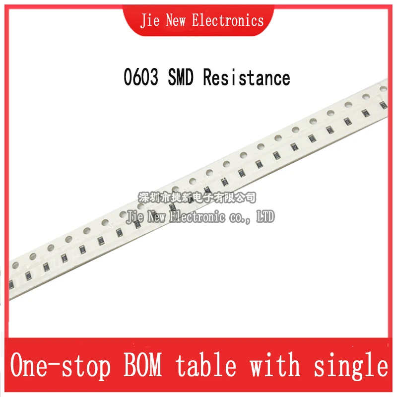 100 قطعة 0603 20Ω 1KΩ 2KΩ 3KΩ 10KΩ 22KΩ 47KΩ 100KΩ ±0.1% 1/10W 25PPM SMD مقاومة غشاء عالي الدقة
