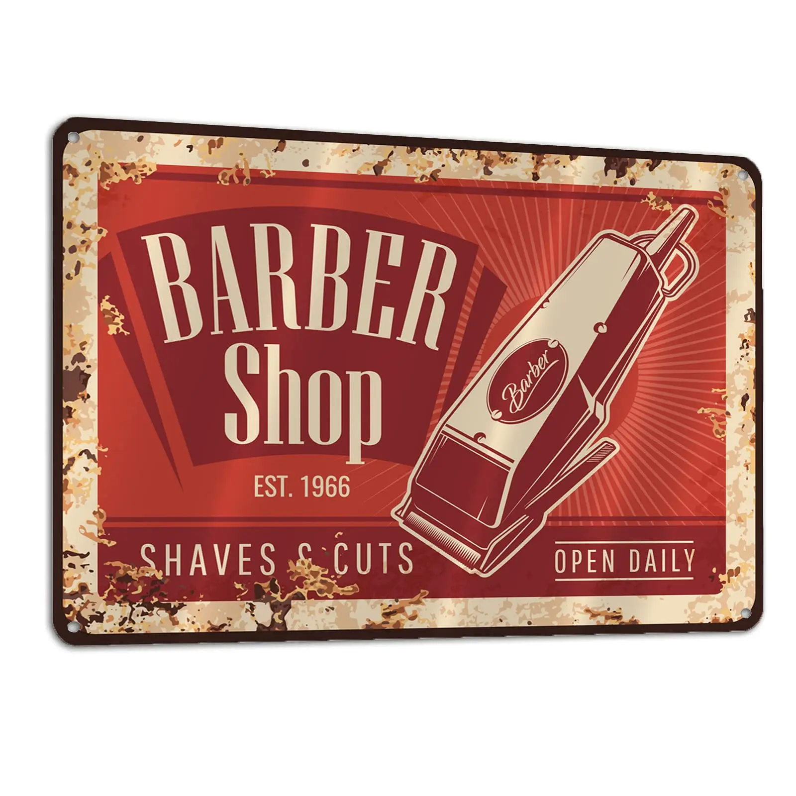 Lesiker Retro Metal Vintage Tin Sign Barber Shop Hair Cut Trimmer for Wall Decor for Bars,Restaurants,Cafes Pubs 12