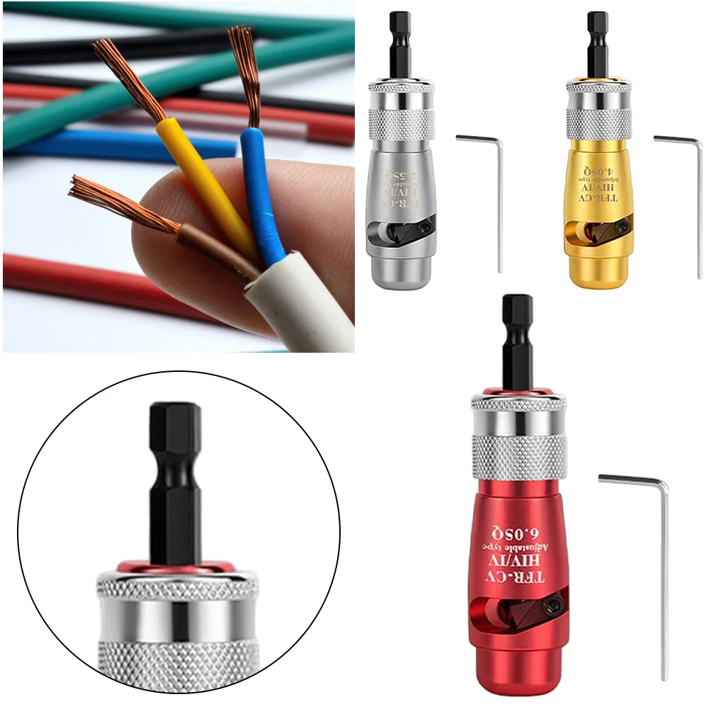 

Wire Stripping Tool Zinc Alloy Electrician Fast Peeling Tools Adjustable Quick Stripping Connector Use With Hand Electric Drill