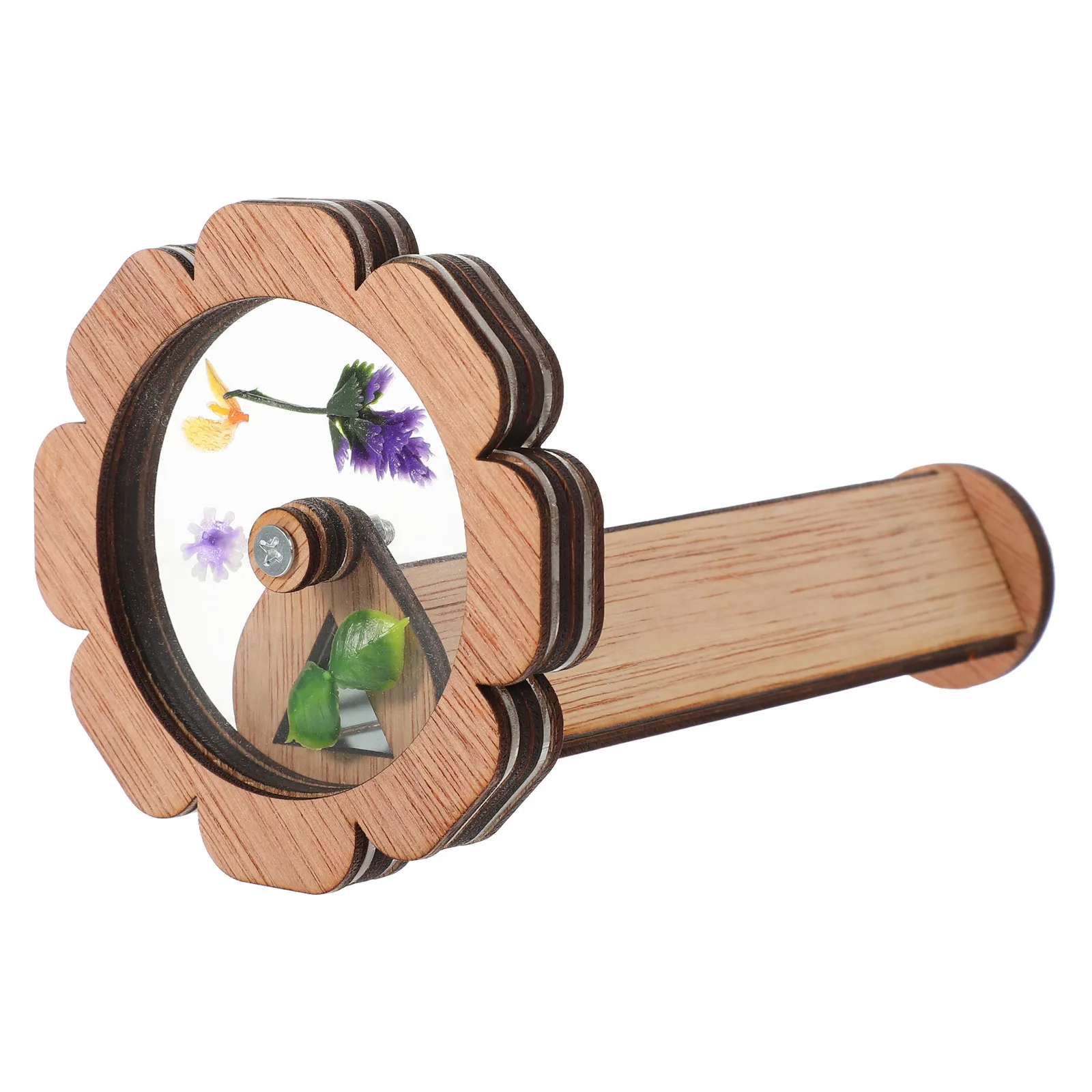 

Wood Educational Kaleidoscope Kit Portable Kids Kaleidoscope Durable Wooden Children Gift Promotes Hand Eye Coordination