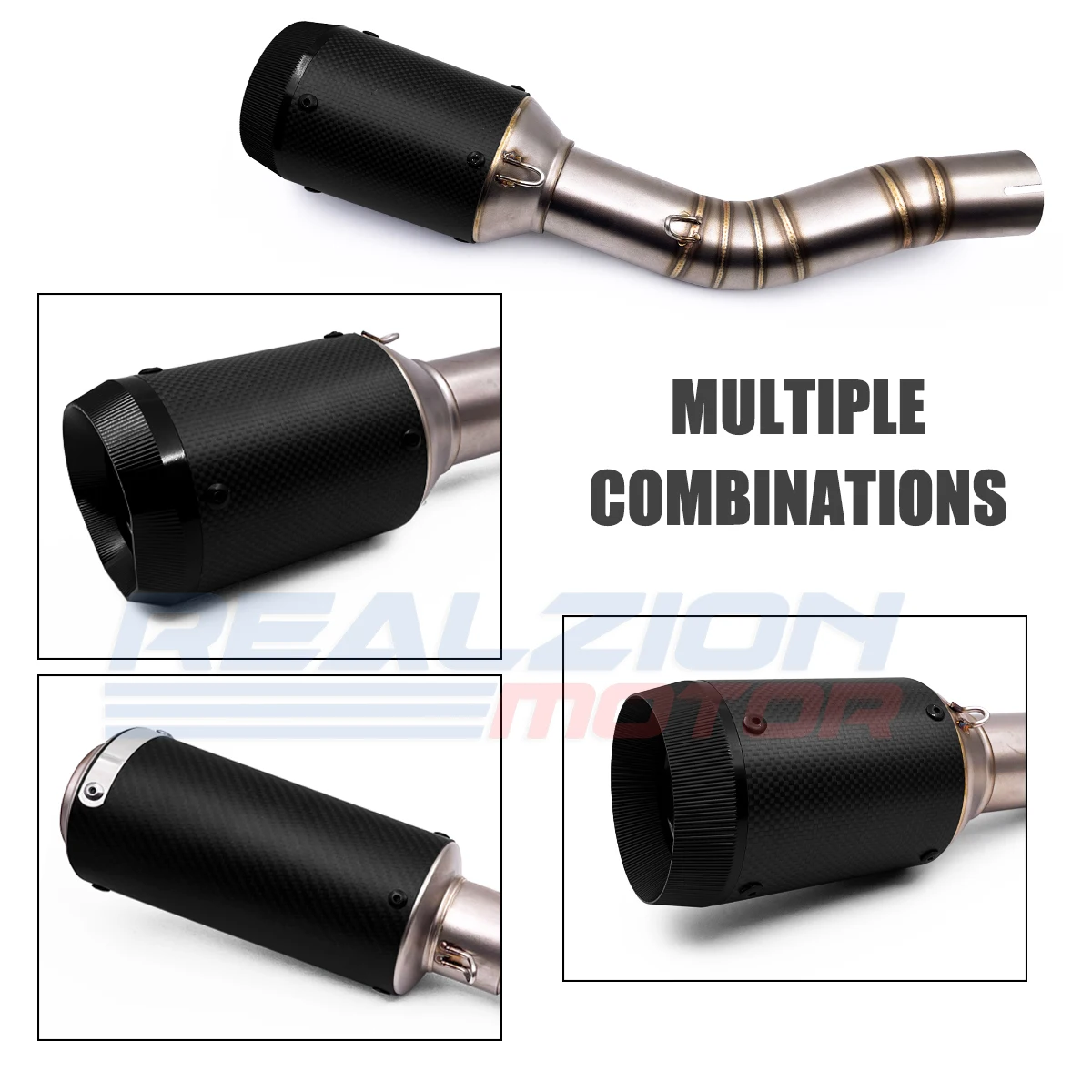 BDJ GSXR 1000 K5 K6 Exhaust Pipe Set Exhaust Muffler Escape Link Pipe Tailpipe Middle Pipe For Suzuki GSXR1000 2003-2006 K3