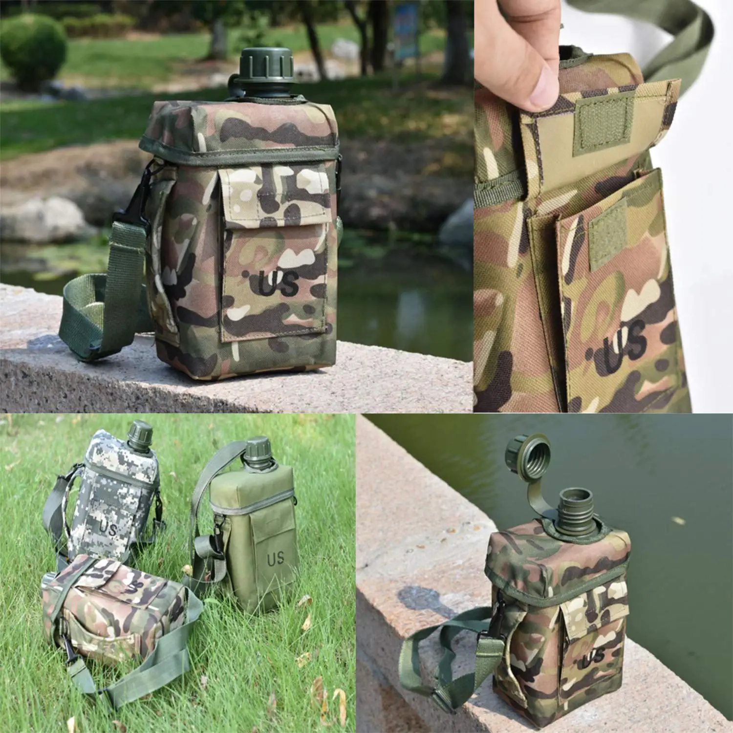 Outdoor Military Canteen Portable Practical Tools For Outdoor Sport Hunting Hiking Camping Travel Kettle Thermal Insulat