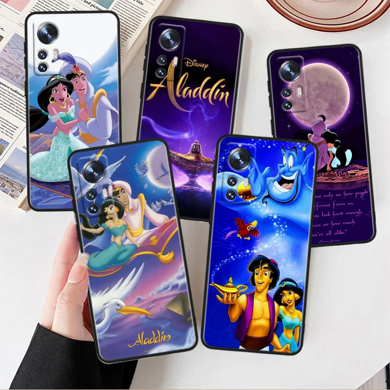 

Disney Aladdin Lamp For Xiaomi Mi 10T 10S 9T 9 SE 8 A3 A2 A1 6X 5X CC9E Note 10 Lite Pro Mix 3 Black Soft Phone Case