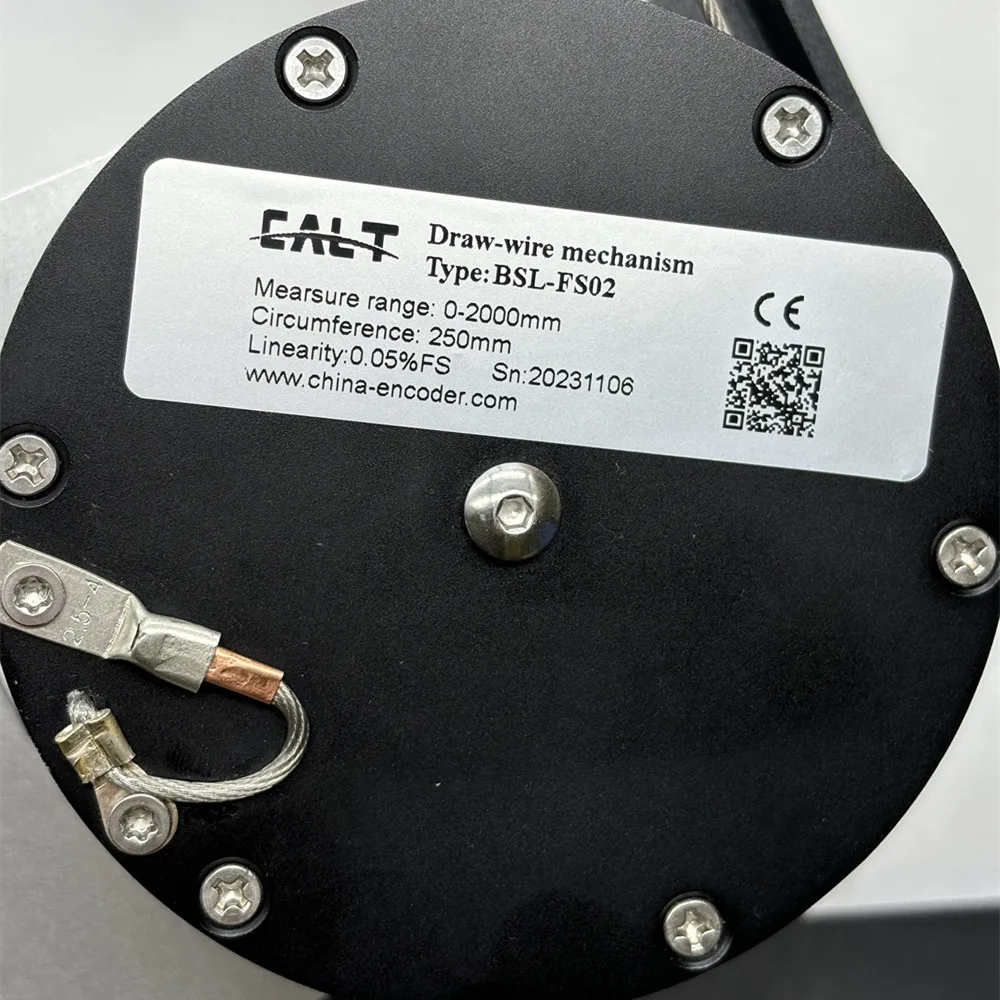 CALT 2000mm draw wire length absolute  linear encoder CAX60S1212E6RMG  with BSL-FS02 counter Grating Encoder Display