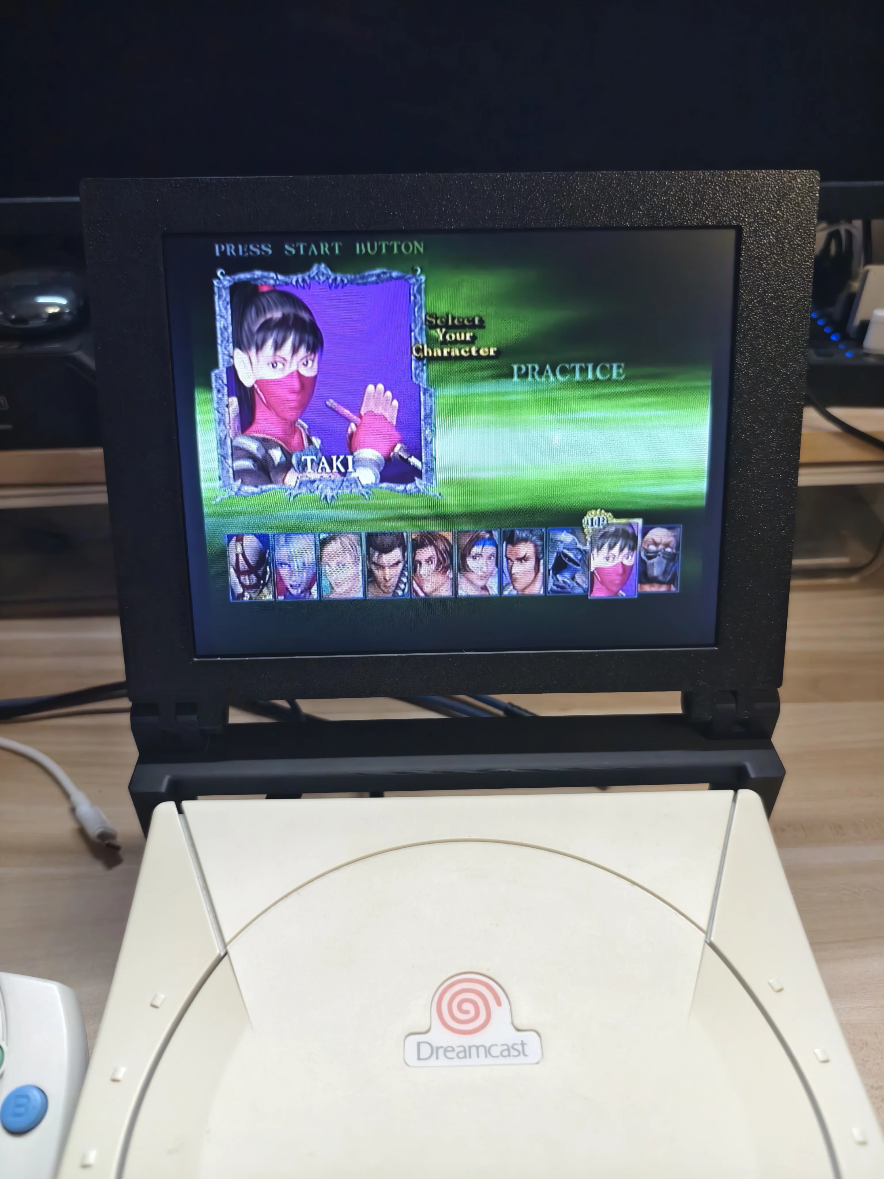 レトロなアーケードゲームマシン,ステレオ,8インチ,gdemu用,dreamcast