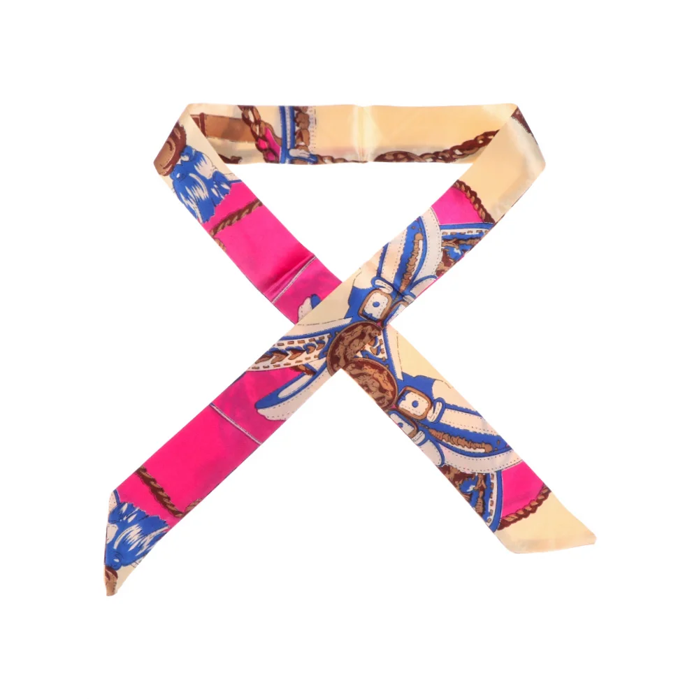 

Women Girls Hairband Decoration Accessories Handbag Handle Ribbon Neck Scarf Small Silk Scarf Decor Ribbon Scarf