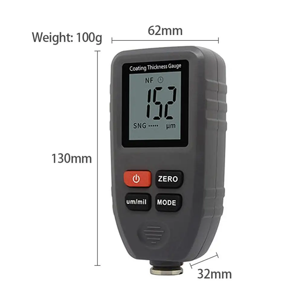 2023 New Release Film Thickness Meter Coating Thickness Gauge Car Paint Thickness Tester Digital Backlight Width Measuring