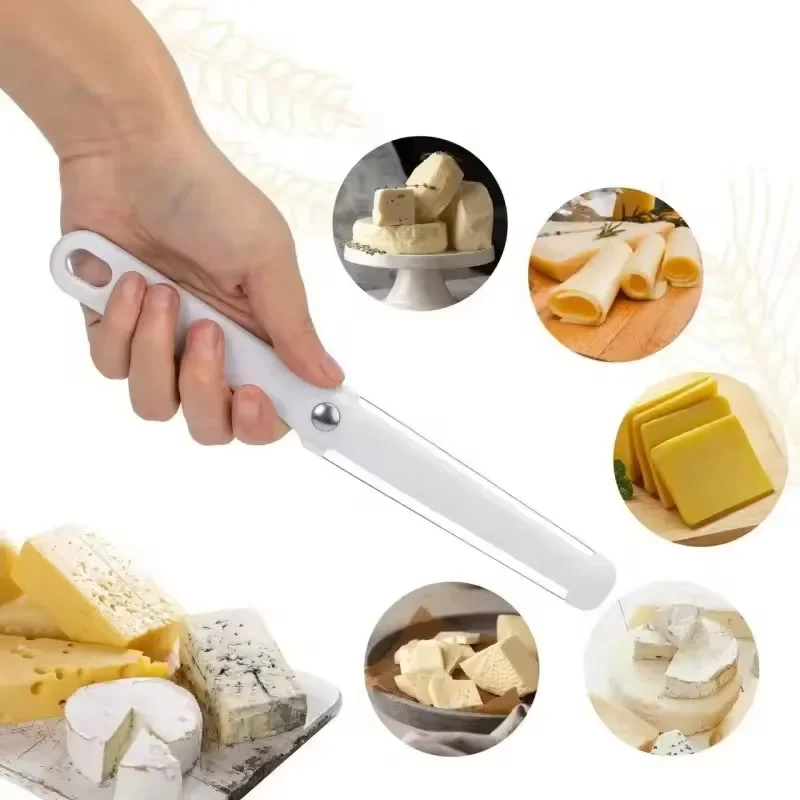 

1PC Cheese Butter Slicer Peeler Cutter Tool Wire Thick Hard Soft Handle Plastic Cheese Knife Cooking Baking Tools