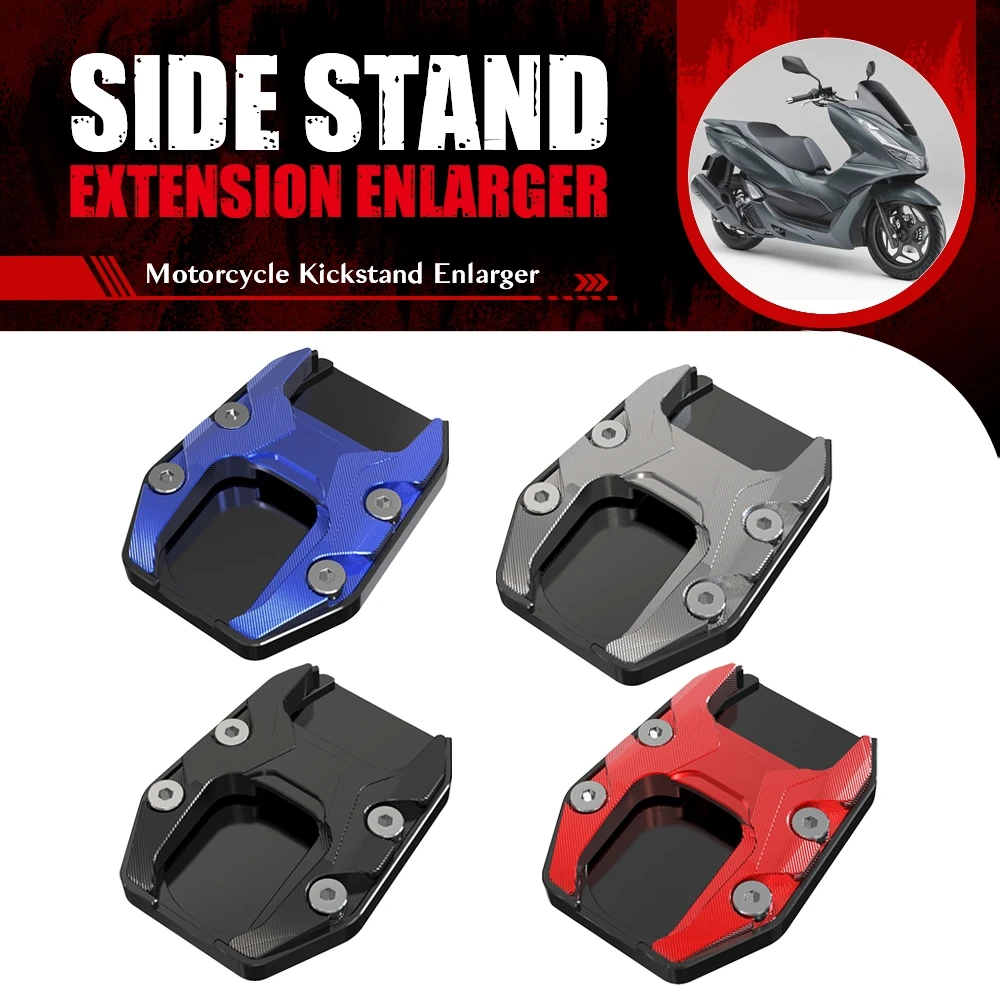 

FOR HONDA ADV150 PCX125 PCX150 PCX160 PCX 150 160 Motorcycle Accessories Kickstand Extender Foot Side Stand Extension Pad Plate