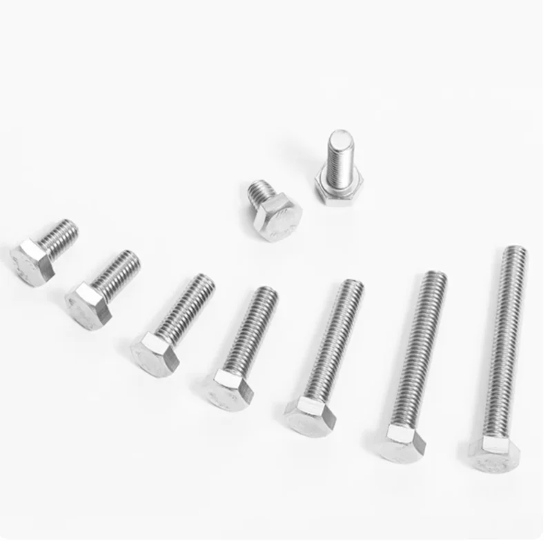 10pc M3 M4 M5 M6 M8 A2 304 ze stali nierdzewnej metryczne gwintowane Din933 zewnętrzne Hex nakrętka z łbem sześciokątnym śruba średnica gwintu 3/4/5/6mm — zdjęcie 7