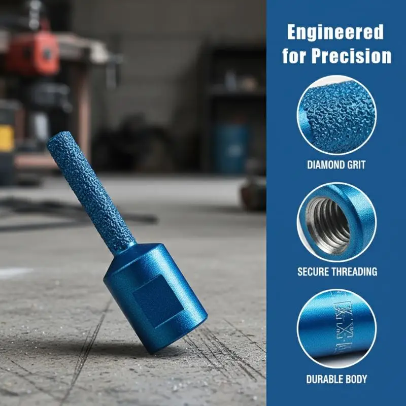 

Вакуумно-паяные корончатые сверла 6, 10, 15 мм, прочные фрезы для угловой шлифовальной машины, подходят для сверления мрамора, плитки, камня