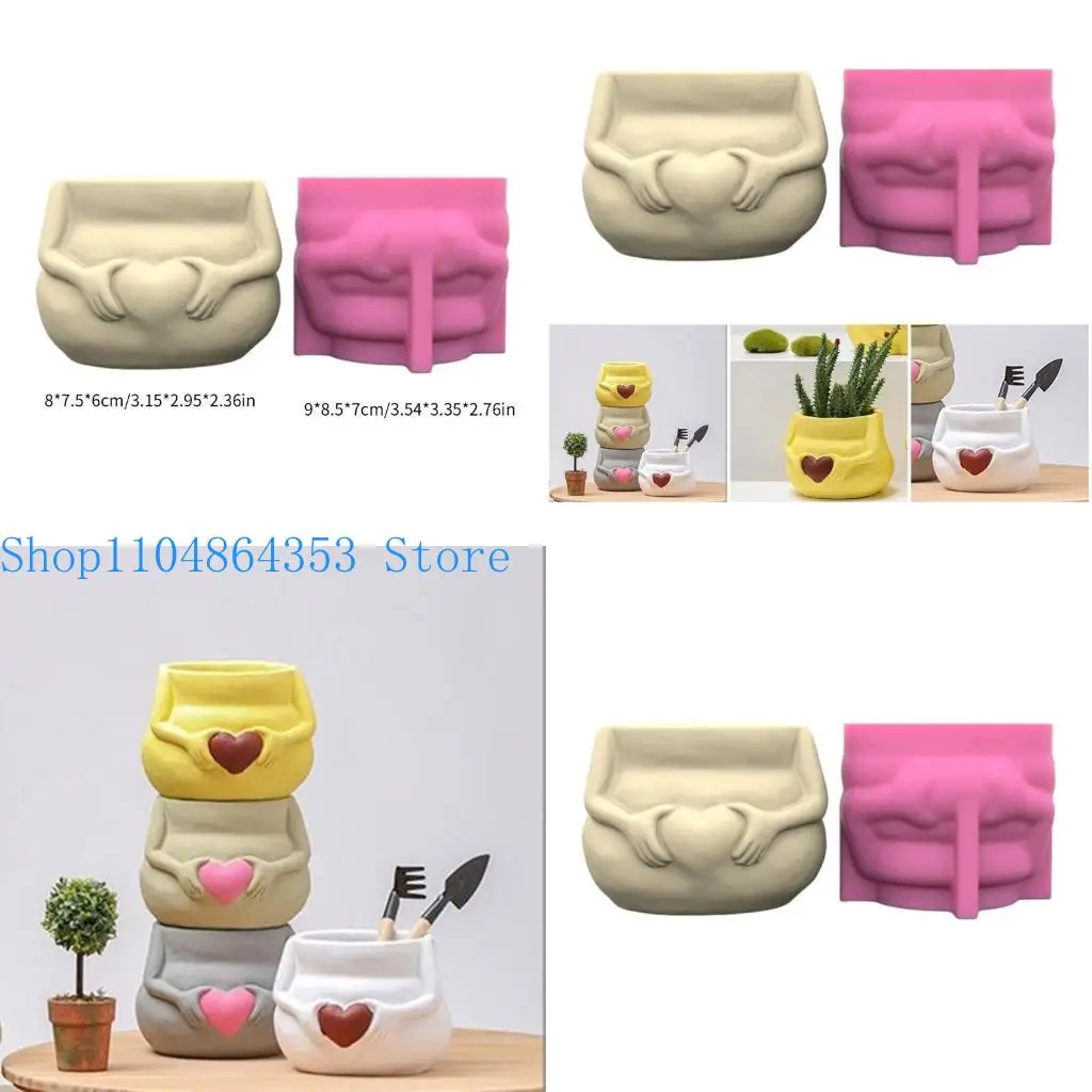 

652F Creative Gypsum Silicone Mold DIY Concrete Flower Pots Vase Plaster Cement Mold Pen Holder Molds Decors