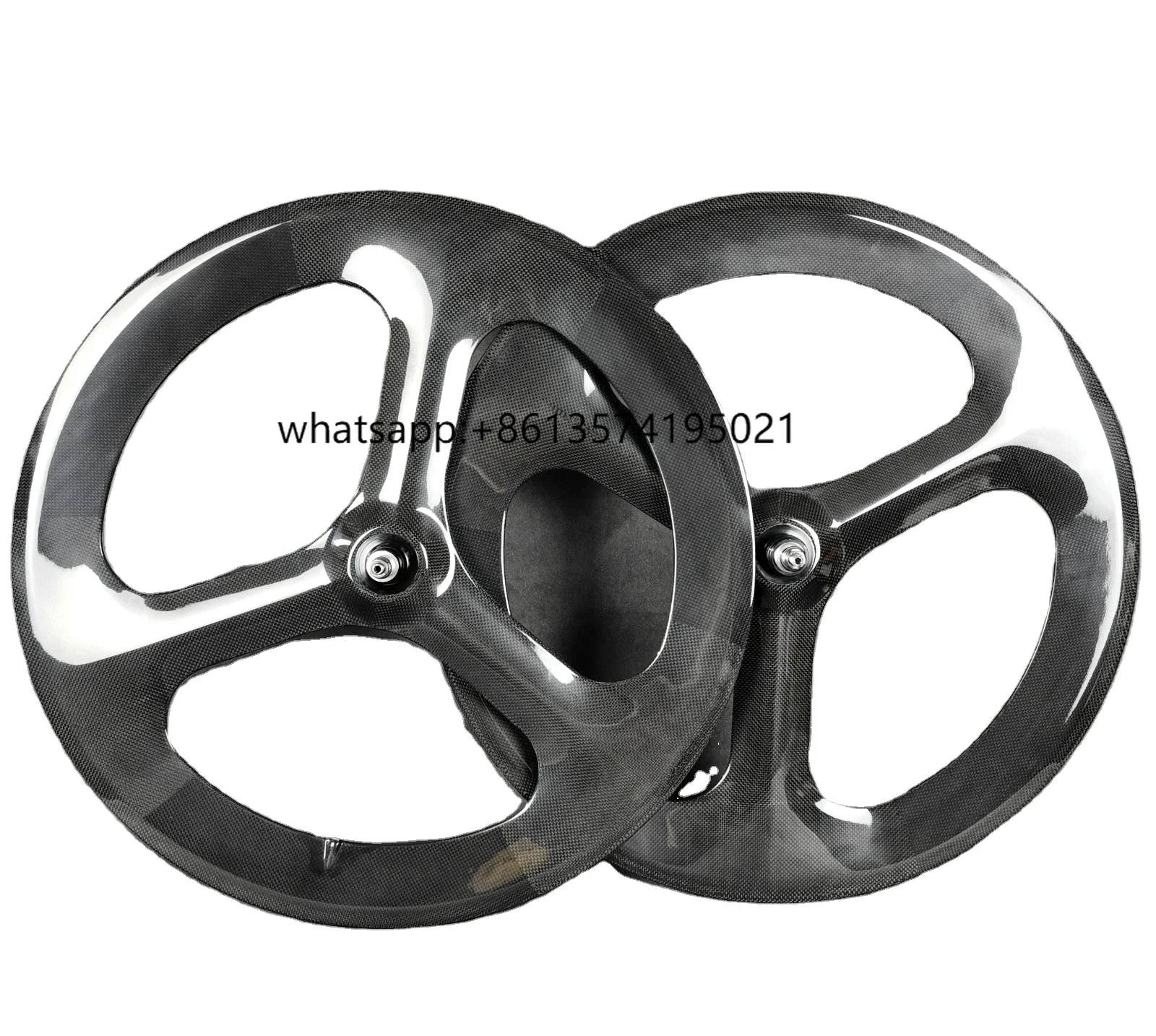 

700C 3-spoke Carbon Wheels 70mm Depth 23mm Width Fixed Gear/road Hub for Track/Road Racing Bicycle Tri-Spokes Carbon Wheelset