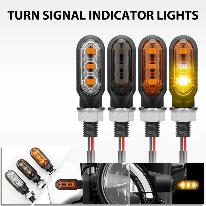 2PCS Motorcycle Led Turn Signals Directional Indicators Flashing Rear Tail Brake Flasher Light Stop Signal Light Motorcycle Lamp image 5
