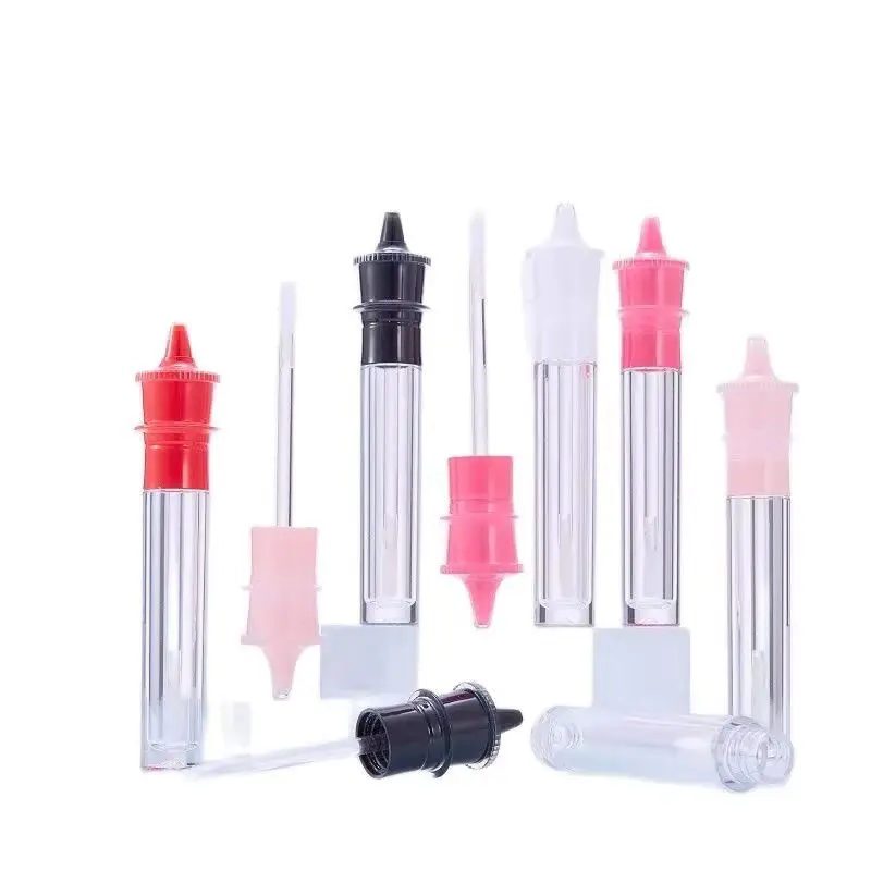 

10pcs25pcs50pcs 5ml Lip Tint Lighthouse Shape Rose Pink Red White Black Pink Makeup Liquid Lipstick Round Lipgloss Empty Tubes
