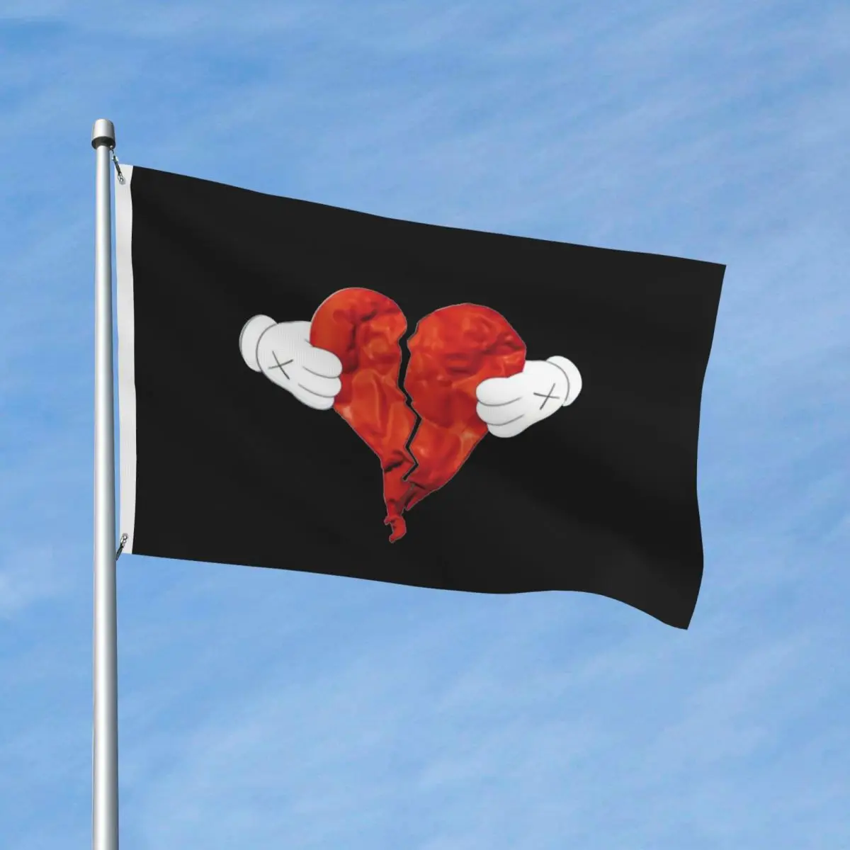 Kanye West 808s Heartbreak Heart Flag Outdoor Banner Polyester Decoration Durable 2x3 3x5 4x6 5x8 FT Flags