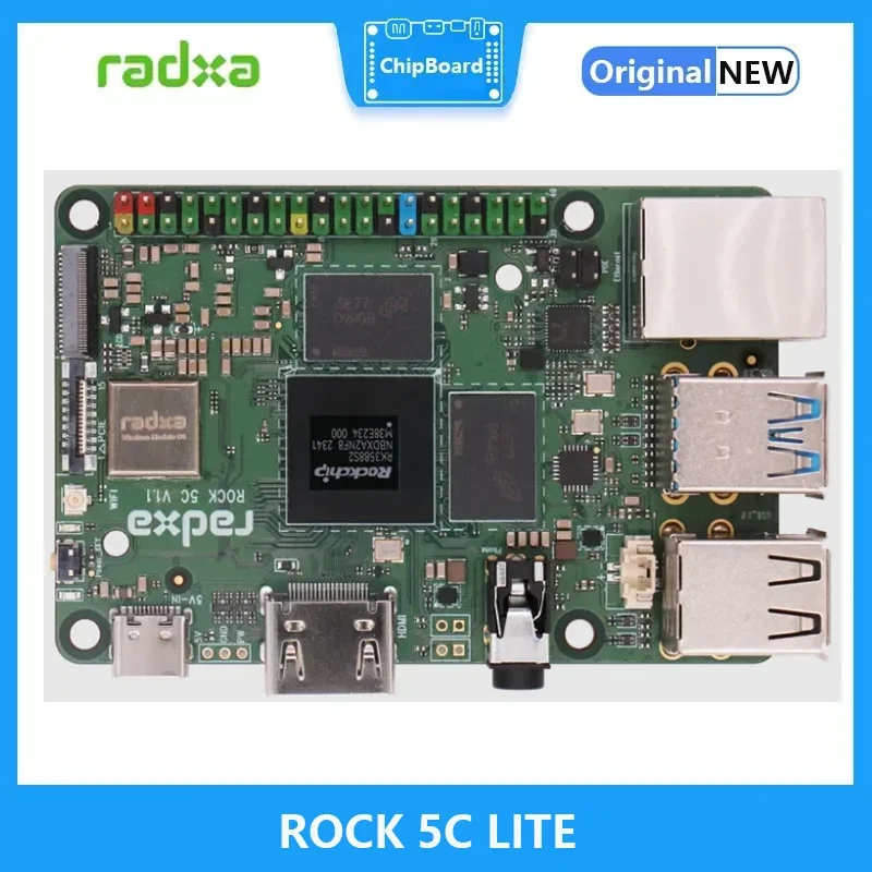 

Radxa ROCK 5C LITE Demon Board RK3582 Wifi 6 & BT 5 High No GPU Performance Motherboard