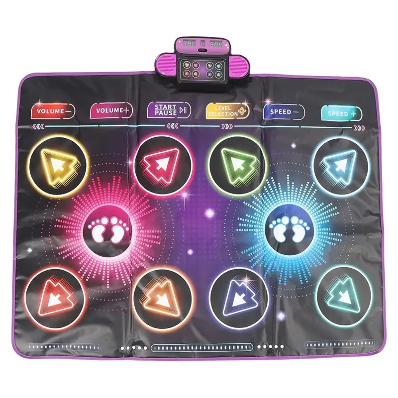 

Double Electronic Dance Mat, Suitable For Children, Adults, And Toddlers, Interactive Dance And Music Game Mat.