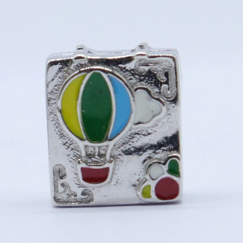 

Buy 3 Get 1 Free 11x10mm 3g Real 925 Solid Sterling Silver Pendant Hollow A cute travel hot air balloon with an engraved pattern