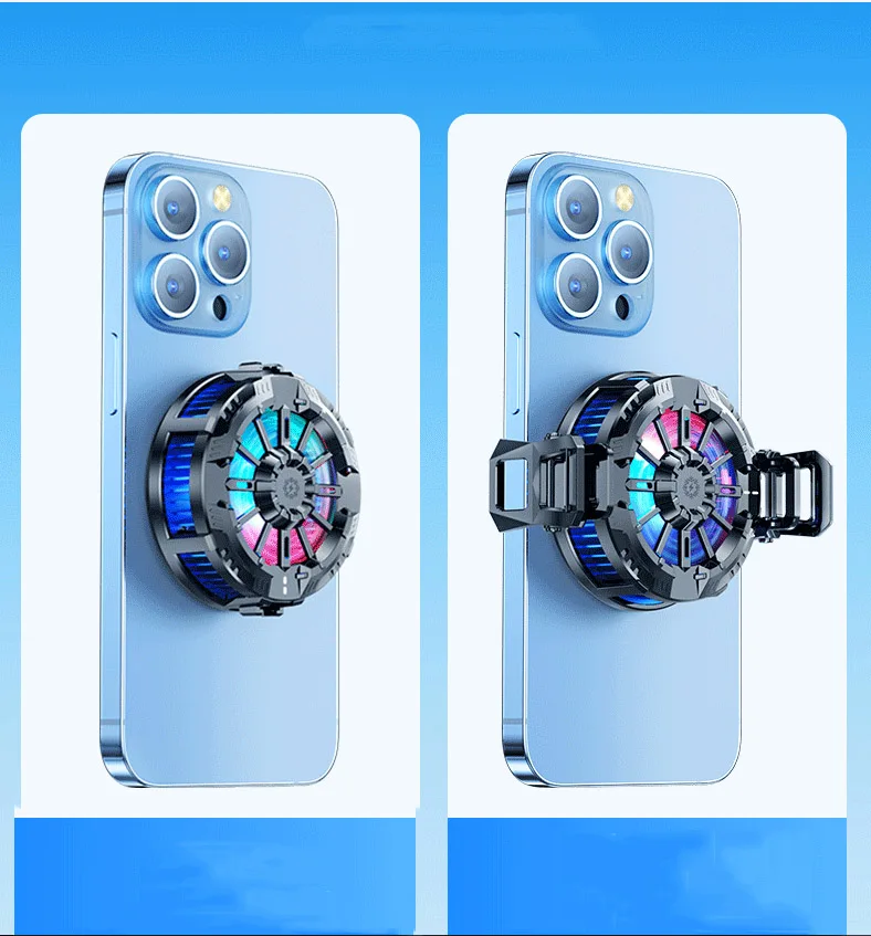 Suitable for Android and Apple phone heat sinks, semiconductor fast cooling super silent back clip magnetic suction dual-purpose