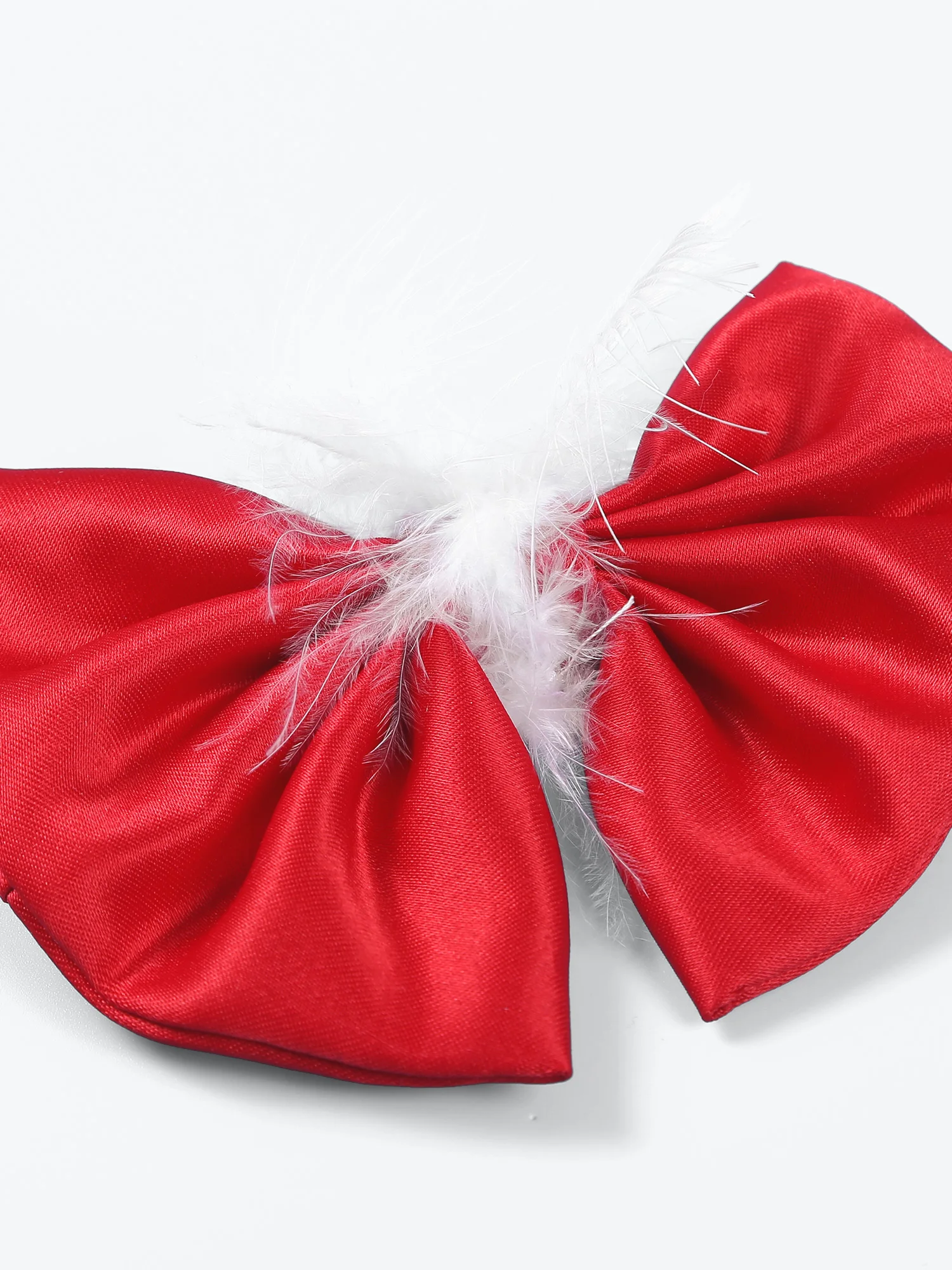 Mens Santa Claus Christmas Theme Party คอสเพลย์แฟนซีชุดเครื่องแต่งกายชุดนอน Feather Trim Velvet กระโปรง Bow Tie Cuffs