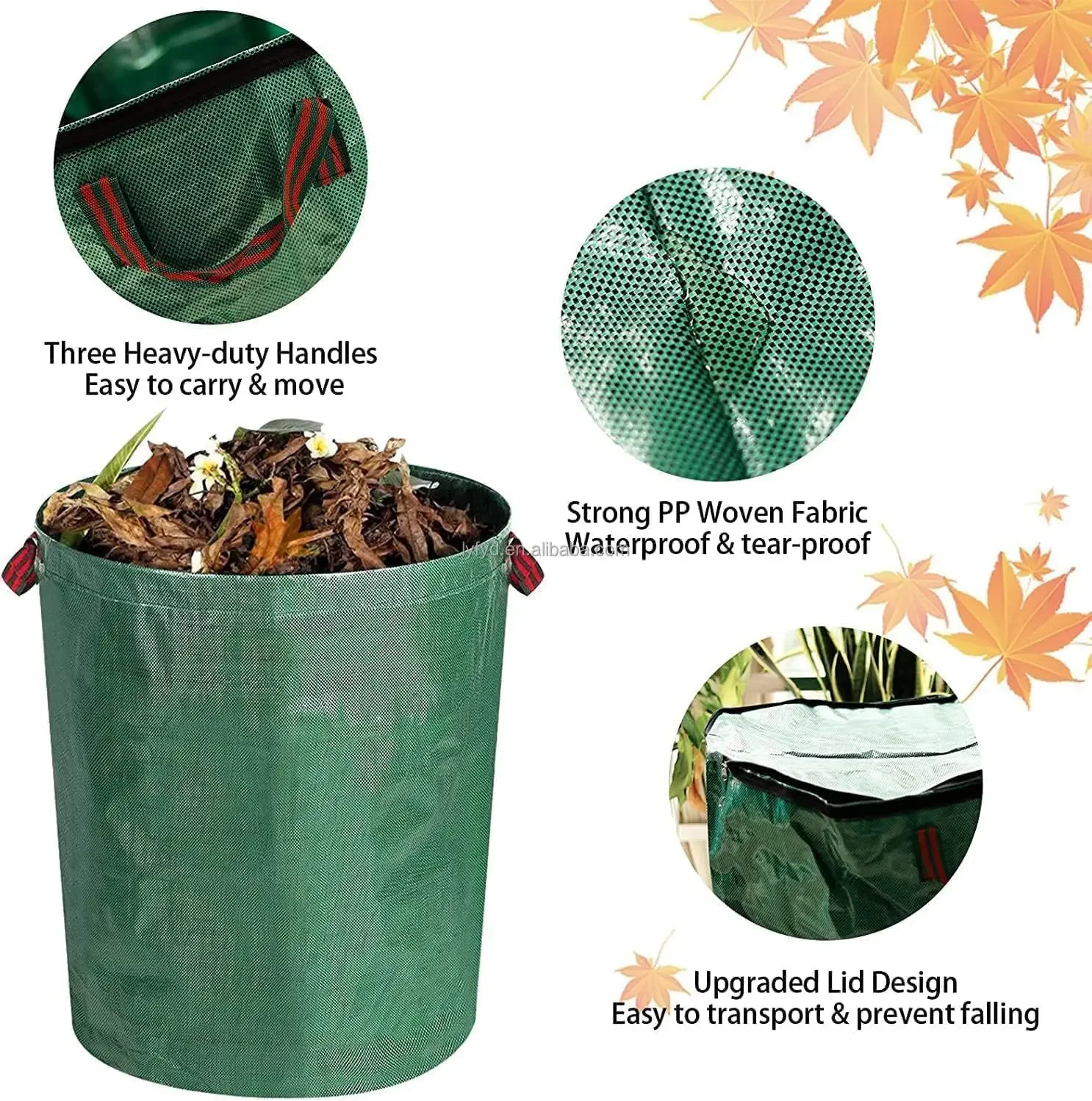 Strong Quality Durable Outdoor Garden Waterproof Green Durable Garden Waste Lawn And Leaf Bag