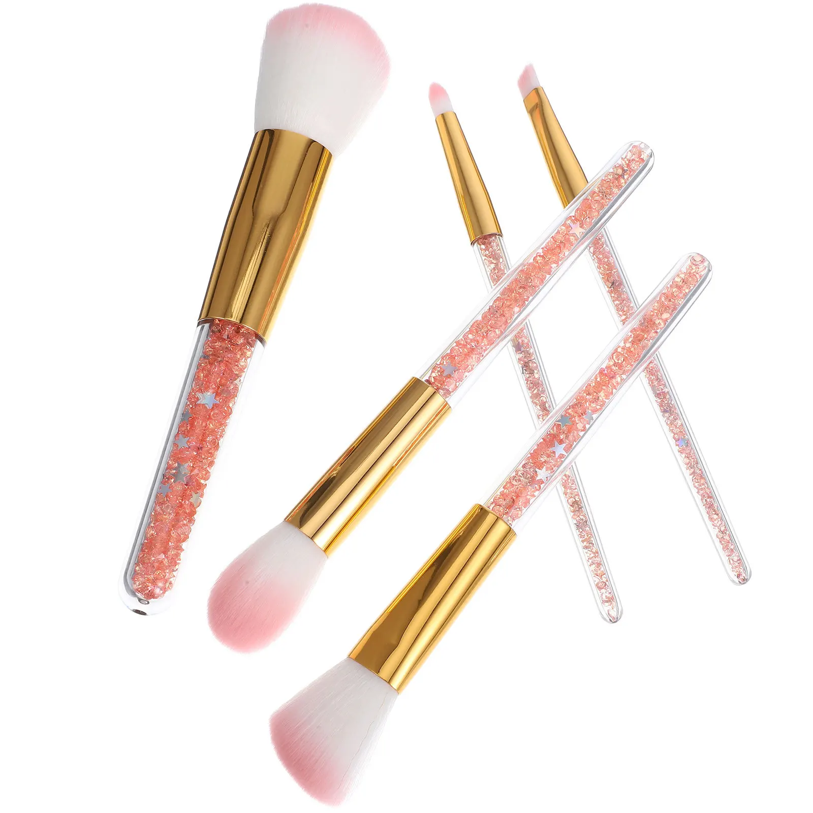 

5Pcs Makeup Brush Set Premium Soft Bristles No Shedding Dense Application for Daily Professional Use Women Gift Liquid