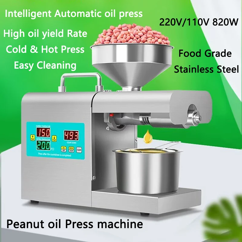 

Бытовая машина для прессования арахисового масла, маленькая интеллектуальная автоматическая многофункциональная машина для жарки арахисового масла