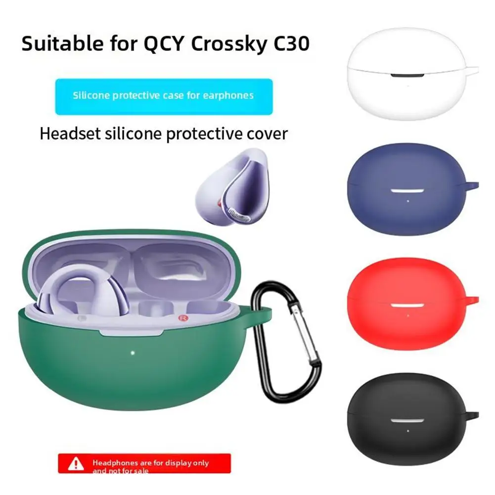 Silicone Case For QCY Crossky C30 Headphones Earbuds Shockproof Cover Dust-proof Silicone Earphone Cover Accessories