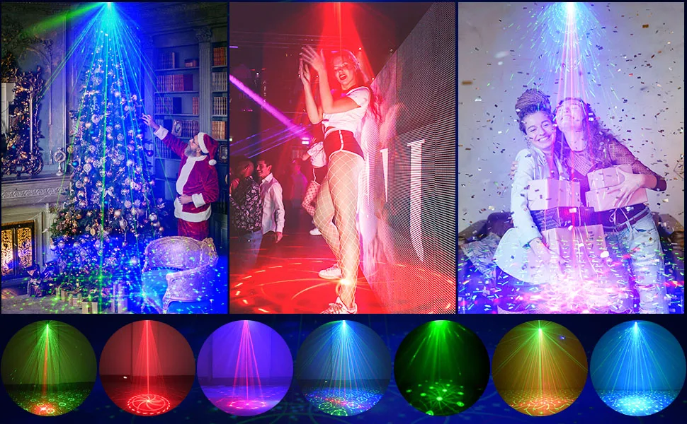 Party-Lichter, DJ-Disco-Lichter, Laserlichter, blinkende Bühnenlichter, Familien-Geburtstagsdekorationen, Halloween-Weihnachts-Atmosphärenlichter – Detail 4