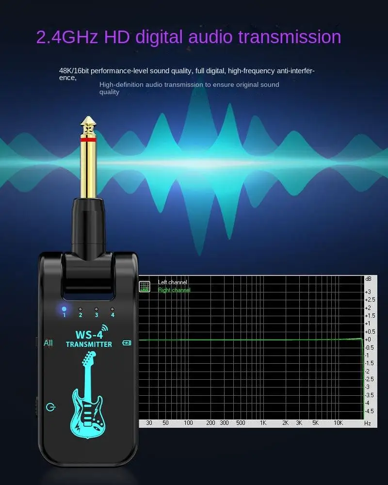 Guitar Wireless Transmission System Electric Musical Instrument Stage Performance Professional Accessory 8-Channel Transceiver