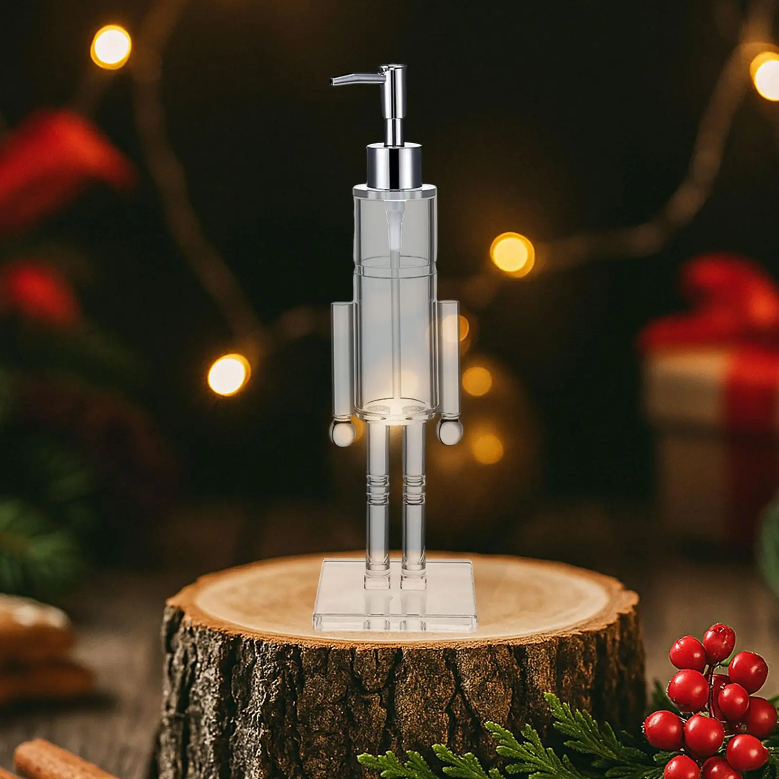 

Hand Press Soap Dispenser Nutcracker Design for Laundry Room Restroom Bath