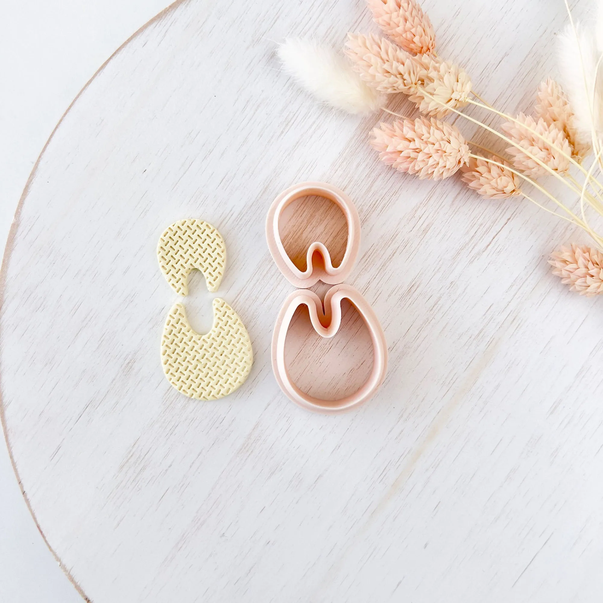 2Pcs/Set  Simplism Style Polymer Clay Earring Cutter Clay Cutter Abstract Shape Clay Cutting Molds Dangle earring cutters