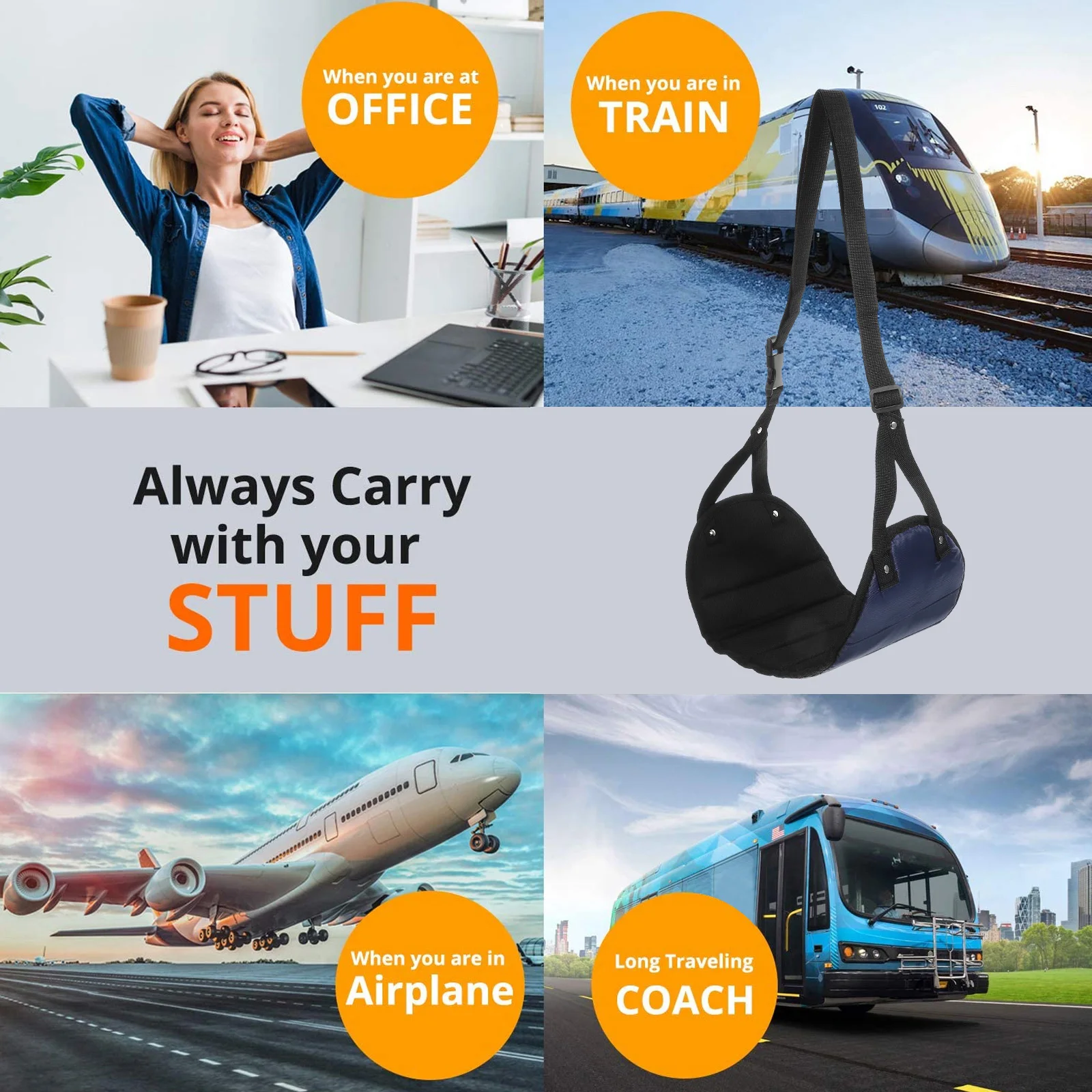 

Portable Floor Mat Hammock Swing Foot Rest Travel Accessories Airplane Essentials Polyester Cloth Mesh Design Comfortable