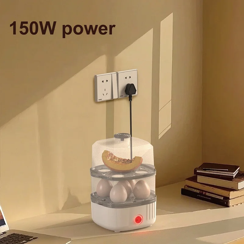 150 واط وعاء البخار الكهربائي المنزل طبقتين شفافة الغذاء الزلابية آلة الإفطار طباخ البيض الصغير السيارات انقطاع التيار الكهربائي متعدد الطباخ