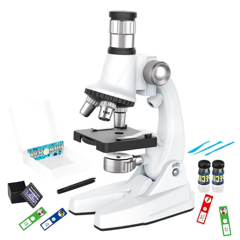 

Microscope Kids Experiments Kit Science Kit Clear Childrens Microscope Educational Preschool STEM Project Toy Beginner