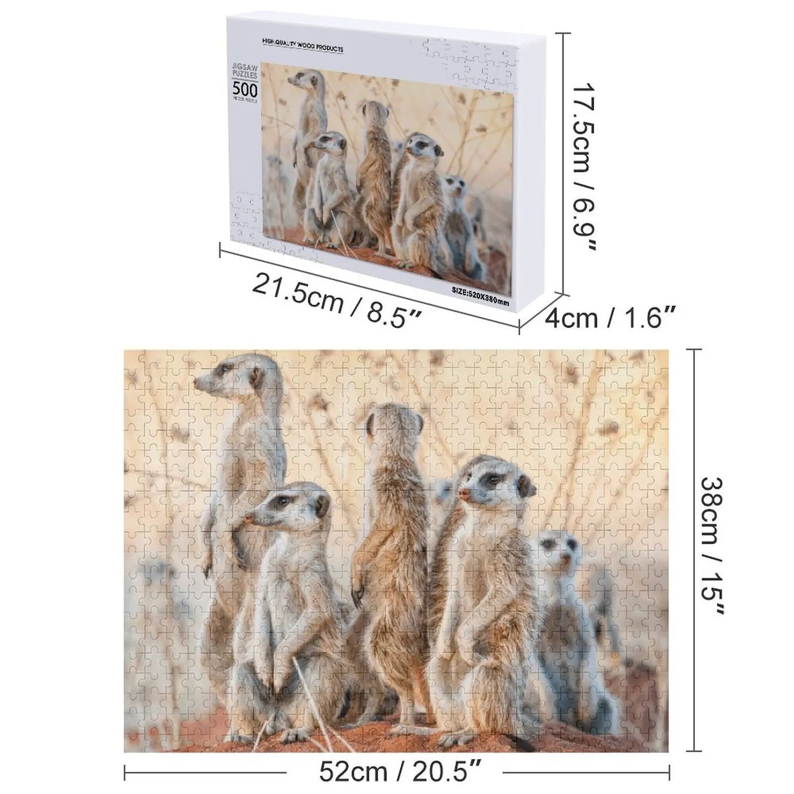 Африканская дикая природа - Сурикат Клан Пазл Персонализированный детский предмет Персонализированные игрушки Пазл