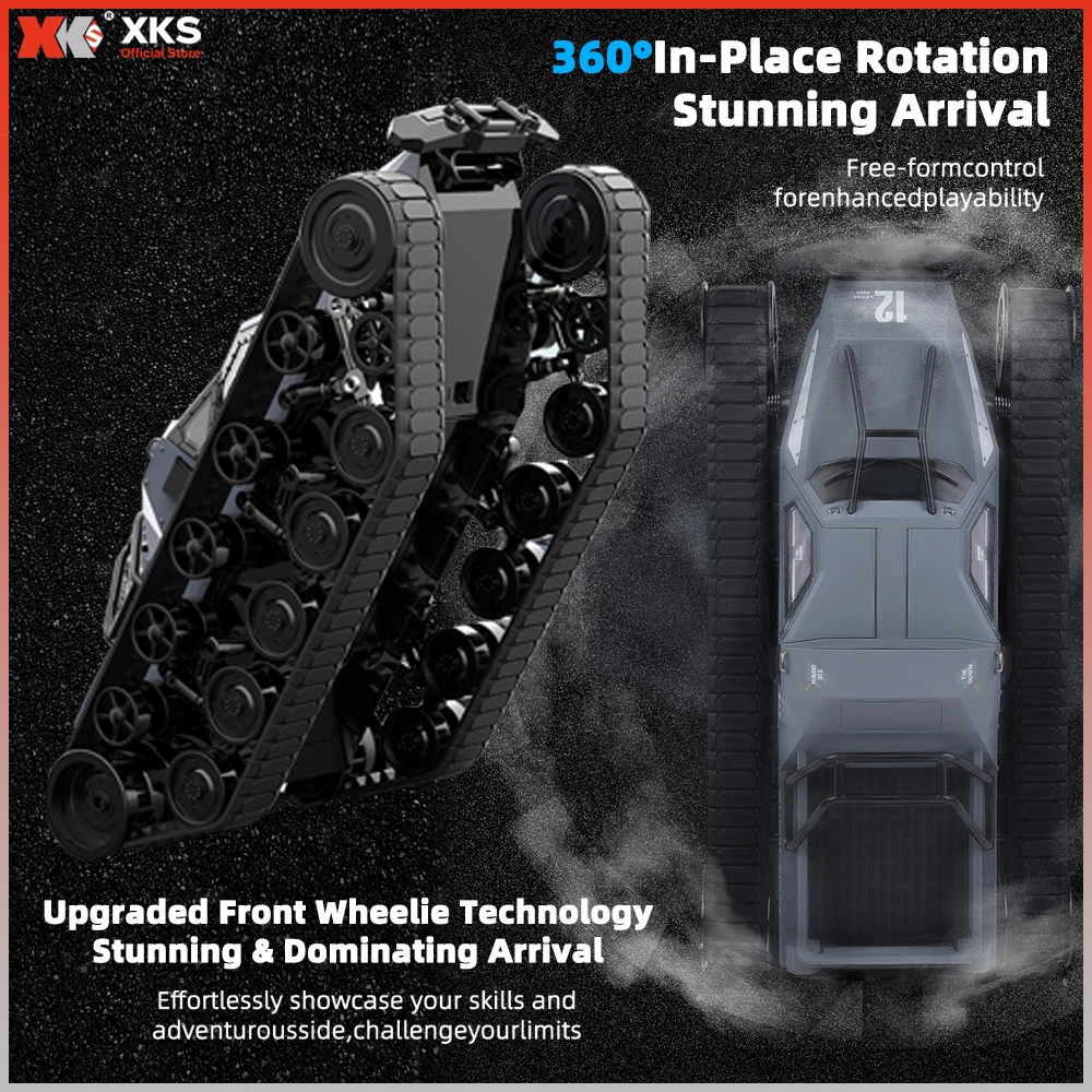 XKS JJRC C8812max rc voiture échelle réservoir sur chenilles modèle de Simulation lumière LED RCcar dérive télécommande véhicule tout-terrain garçon cadeau