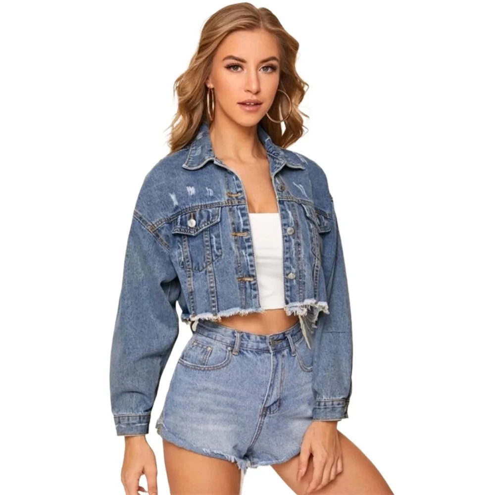 

Джинсовая куртка женское пальто женская одежда модная одежда повседневная уличная одежда винтажная верхняя одежда в стиле Харадзюку элегантный хлопок