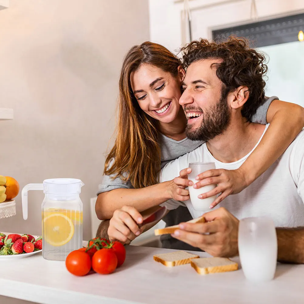 

1pc Cold Water Kettle Large Capacity Premium Plastic Kitchen Supply Home Tea Juice Storage Desktop Water Jug Beverage Pot