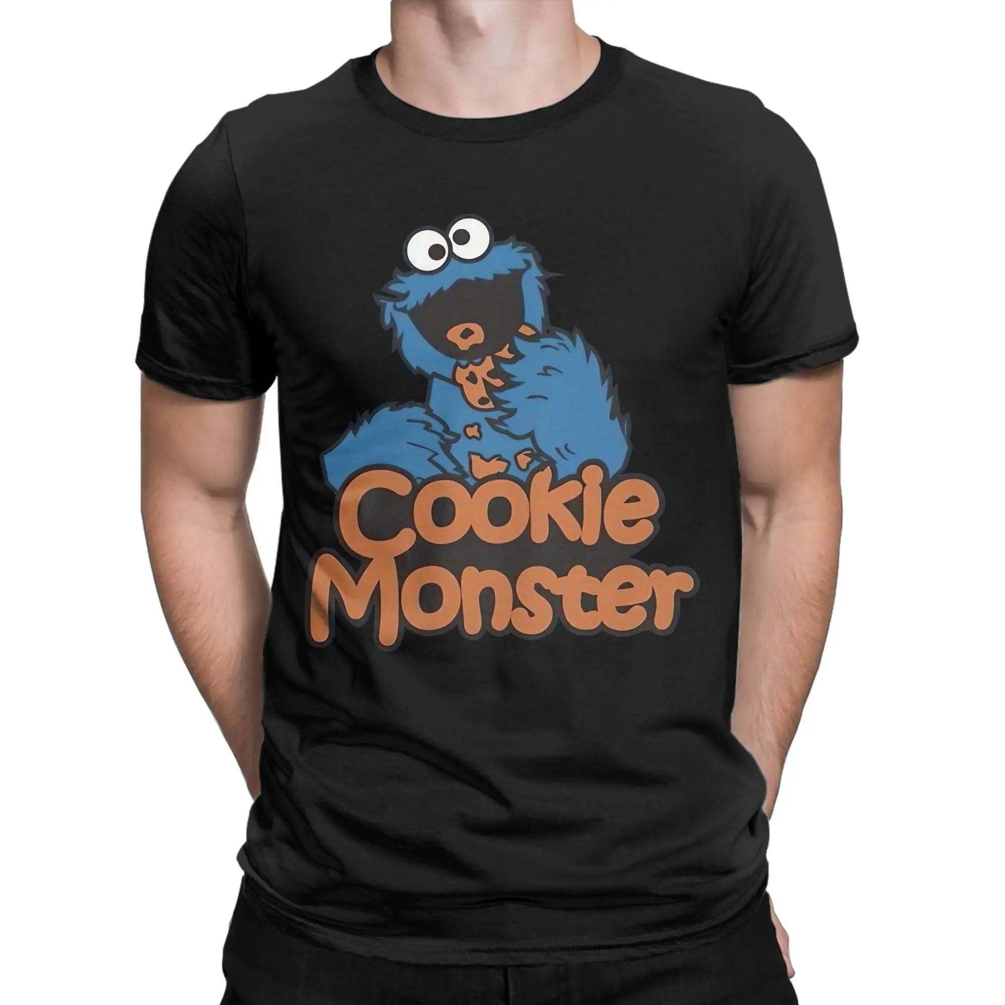 Men Women Cookie Monsters Cartoon  T Shirts Sesames Streets  Cotton Clothing Funny Short Sleeve Round Collar Tee Shirt
