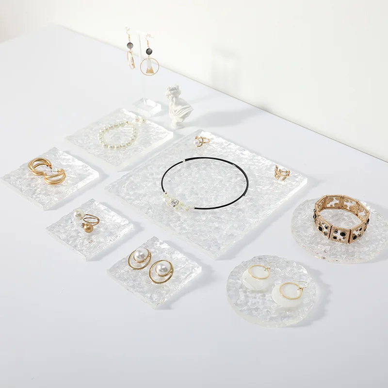 

Transparent Water Ripples Acrylic Display Stand Jewelry Earrings Necklace Jewelry Tray Display Stand Photo Shooting Props