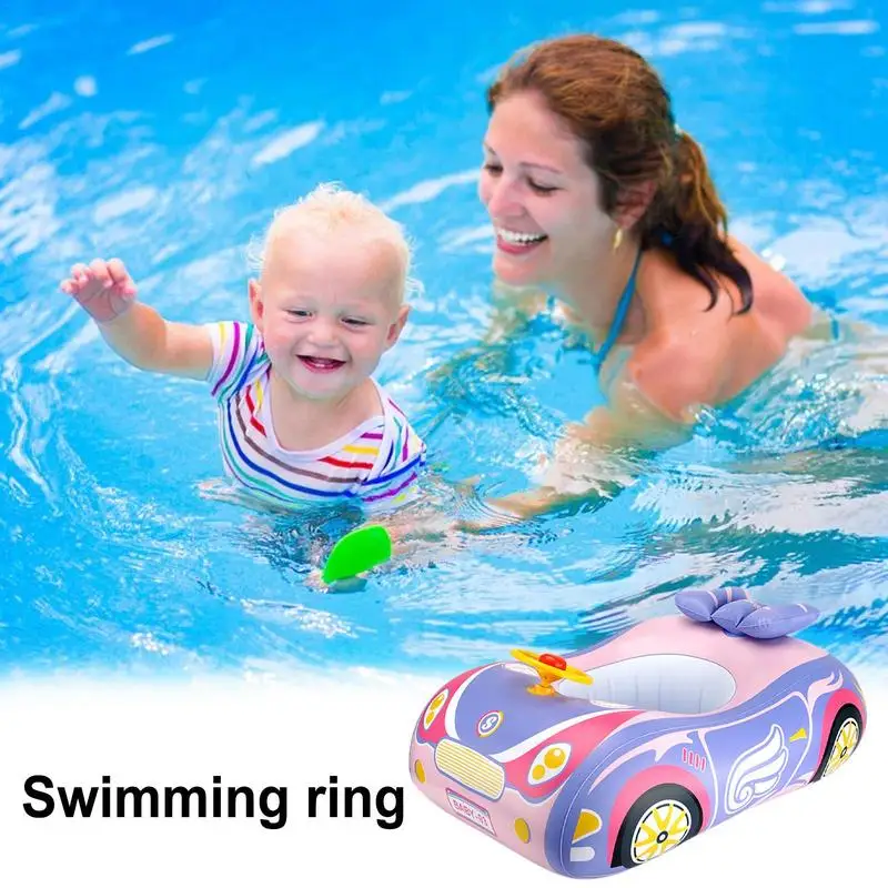 Kids Swim Float Car Shape Inflatable Pool Float Inflatable Pool Toy For Kids Ages 3 Lake Beach Party Pool Toys Outdoor Games